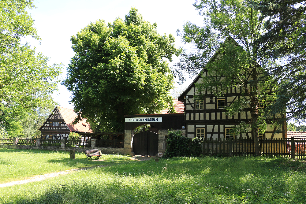 Die historischen Bauernhäuser in Rudolstadt.
